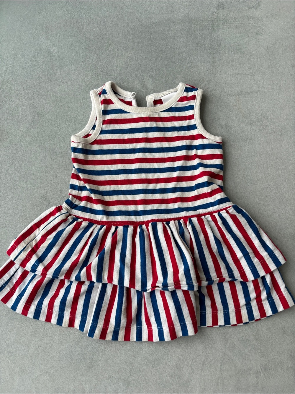 Hanna Andersson Red, Blue & White Striped Sleeveless Dress